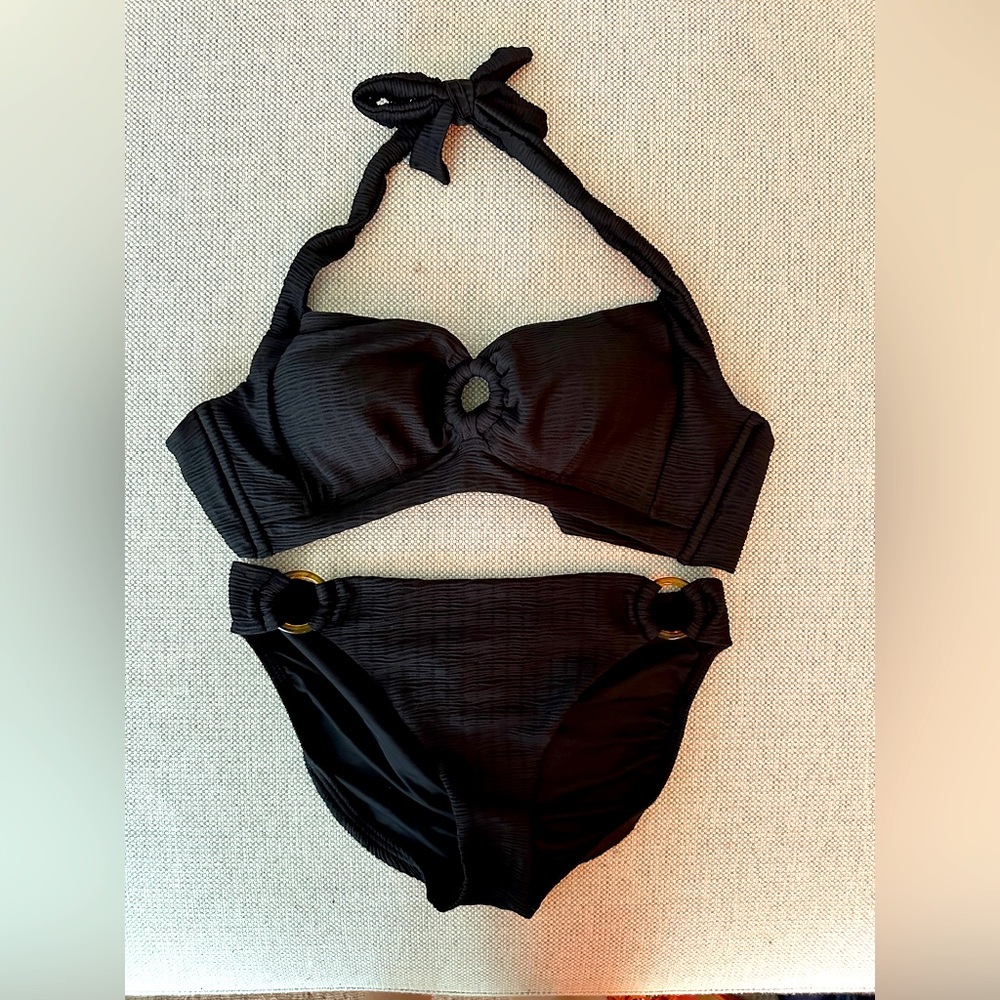 Azura Australia Black Halter Bikini Set - medium/large